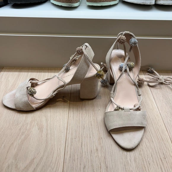 Loeffler Randall Bea Wrapped Ankle Suede Sandals Womens - Picture 3 of 4